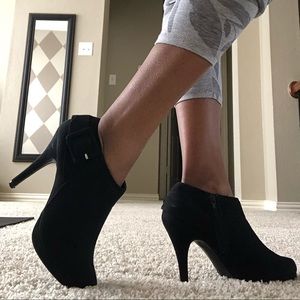 Black Suede Booties